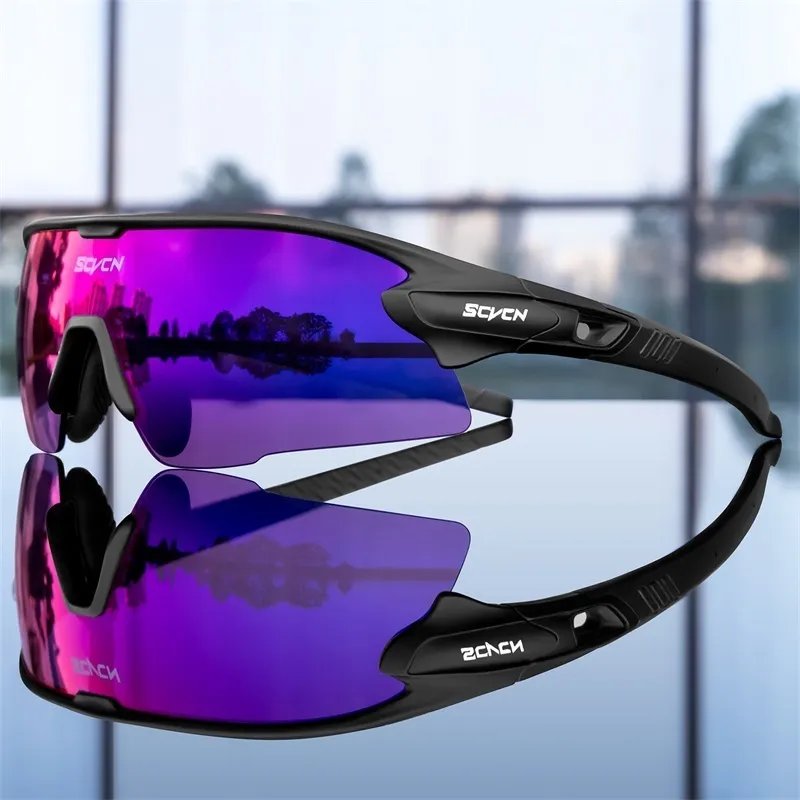 Óculos para atividades ao ar livre SCVCN Óculos de ciclismo de montanha Óculos de sol esportivos masculinos P ochromic Óculos de ciclismo MTB Road Running Proteção UV400 230720