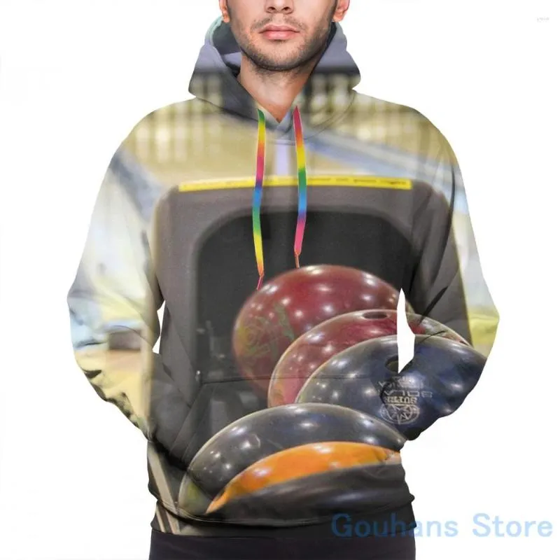 Men's Hoodies Mens Sweatshirt For Women Funny Bowling Alley Balls Print Casual Hoodie Streatwear