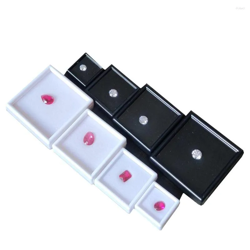Smyckespåsar grossist Loose Diamond Storage Box Gemstone Collection Case Pendant Display Organizer Gem Stone Earring Container