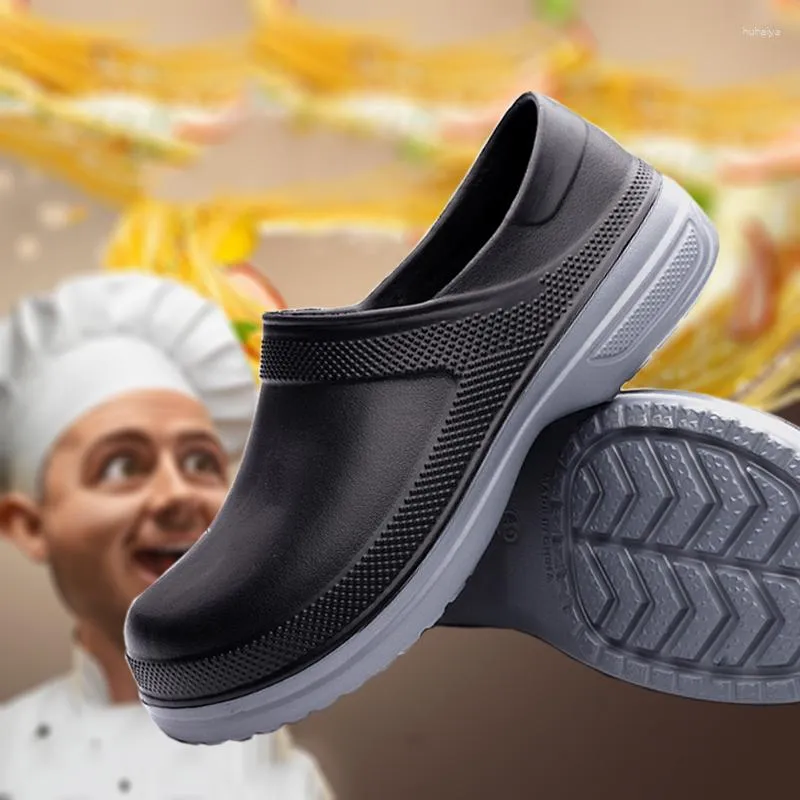 Sandals Men Chef Shoes Women Non-slip Waterproof Oil-proof Kitchen Work Cook For Master Restaurant Sandal Plus Size 49
