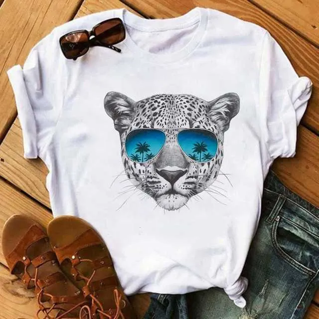 Creative Summer Urban Casual Pullover Round Neck Loose Women's T-shirt Women's T-shirt