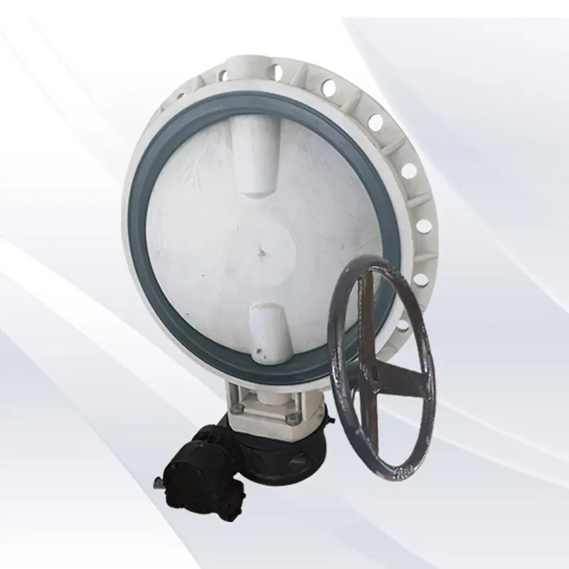 Turbine butterfly valve quick switch plastic PP butterfly valve