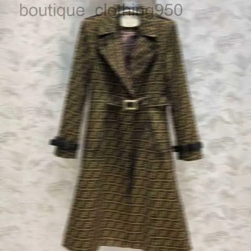 Automne mode femmes trench-coats designer femmes coupe-vent corps lettre imprimer veste lâche ceinture manteau femme décontracté long trenchs manteau