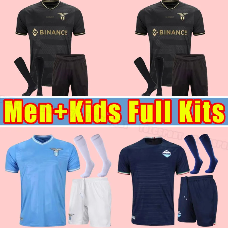 Full Set Socks 23 24 Lazio Soccer Jerseys Maglie 2023 2024 Immobile Luis Bastos Sergej J.Correa Acerbi Badelj Lucas Marusic Men Kids Football Shirts 10 -årsjubileum