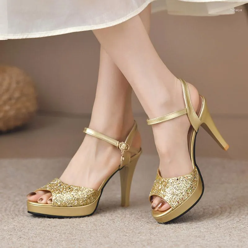 Sandales Femmes Super Talons Hauts Peep Toe Plate Forme Sandale
