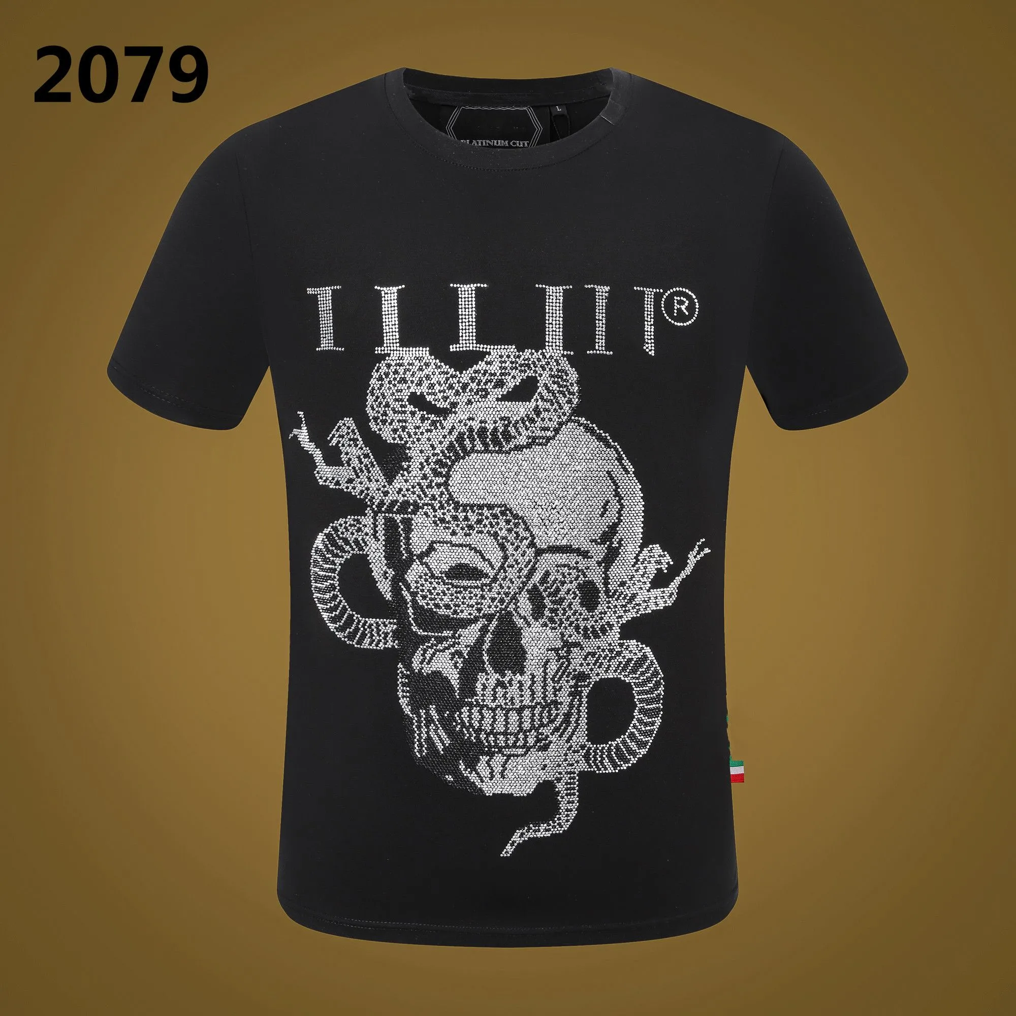 23SS PP Hommes T-shirt designer Skull Diamond t-shirt Manches courtes Phillip Plain Marque revers haute qualité Skulls polo SHIRT tops PP1106