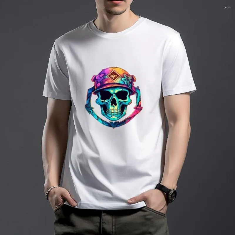 T-shirt da uomo WSFEC S-4XL Graphic Shirt Uomo Abbigliamento Puro cotone manica corta The Skull Of A Sea Thief Pattern Fashion Casual Top all'ingrosso