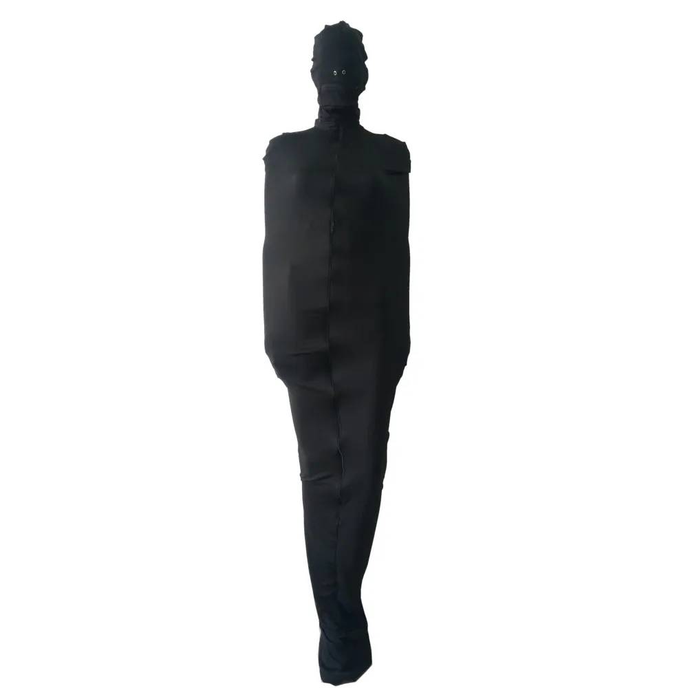 Disfraces Cosplay Unisex Fetish Catsuit bodybag Zentai saco de dormir Full Tight body Lycar Mummy Bag Stage Props máscara extraíble Perforación de las fosas nasales cremallera boca