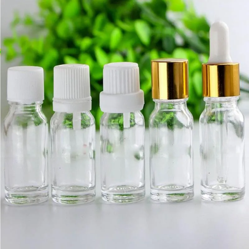 768 Stks/partij 10 ML Serum Glazen Fles, 10 ML Cosmetische Verpakking Sample Flessen, parfum 10 ml Lotion Glazen Druppelflesje met 6 Caps voor ch Awli