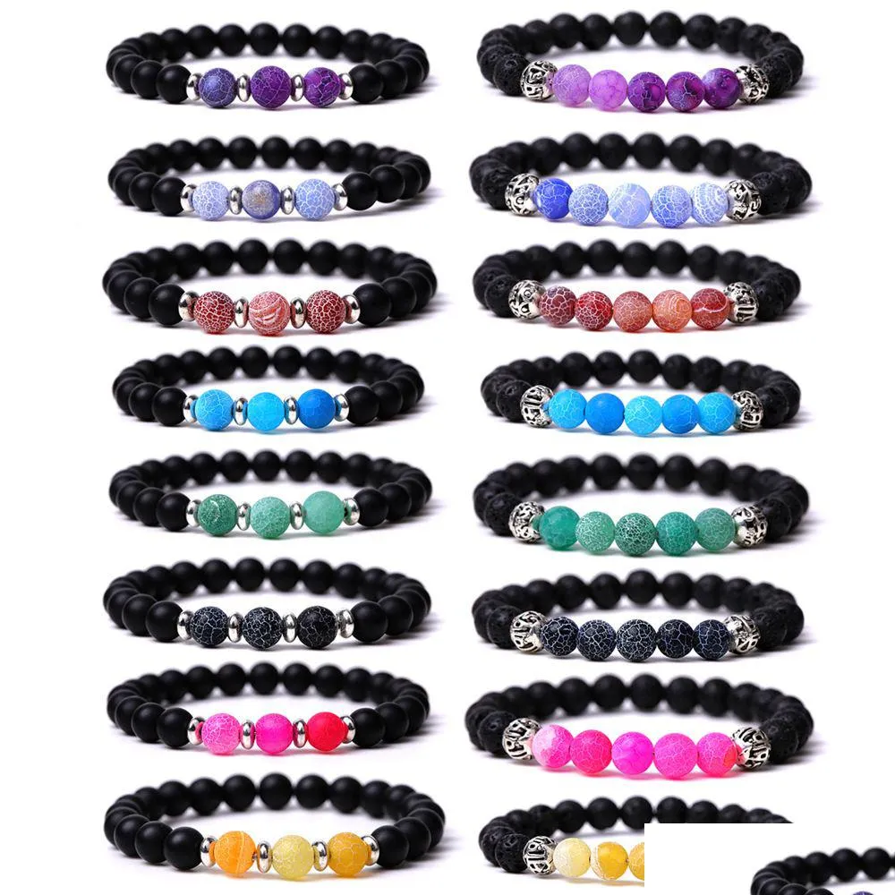 8mm Matted Mens Beaded Bracelets Agate Bracelet For Couples Black Colored  Weathered Stone In Green, Purple, Red, Blue Mix And Match Drop Delivery  From DHgarden DH7W3 From Dh_garden, $0.77