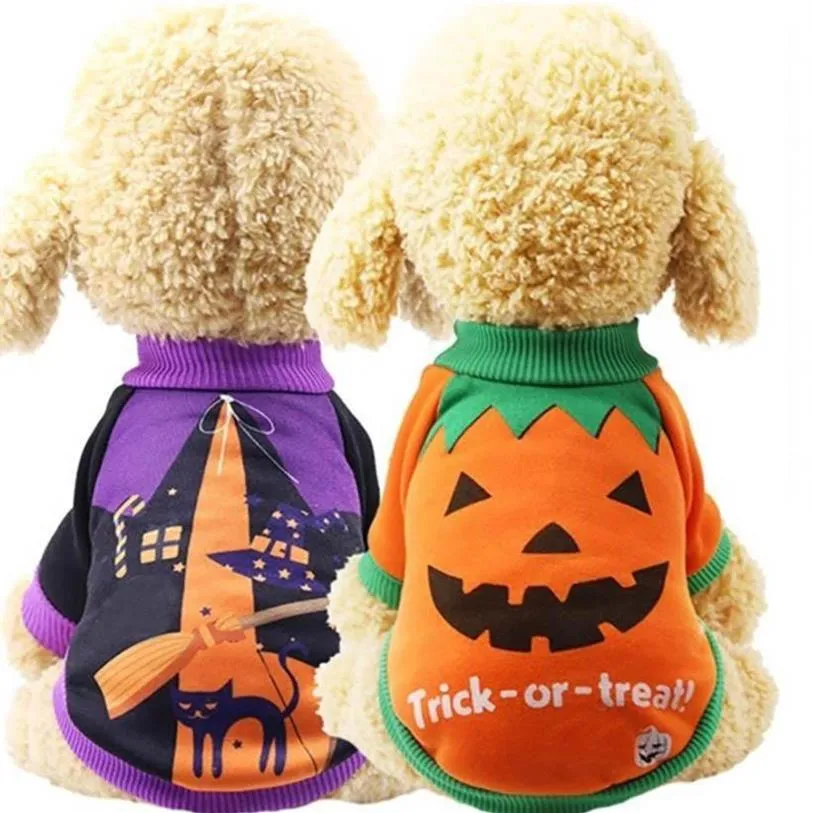 Śliczne małe karnawałowe koty do stroju stóp stóp Halloween Pet Funny Kurtka Kot ubrania pies dwa zimowe psy 2 style HH9-3317288F