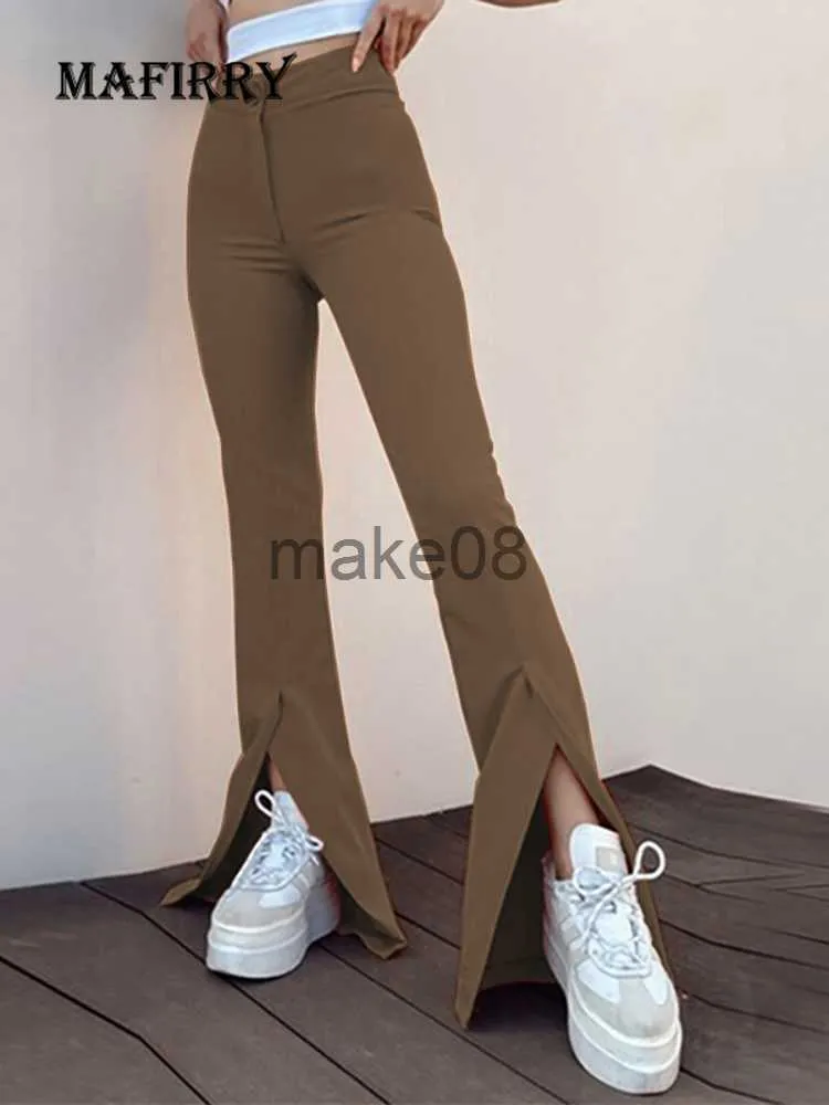 Survêtements pour femmes Femmes Loungewear Flare Pantalon Printemps Automne Bouton Fly Taille Haute Solide Maigre Pantalon 2022 Sportswear Streetwear Dropshipping J230720