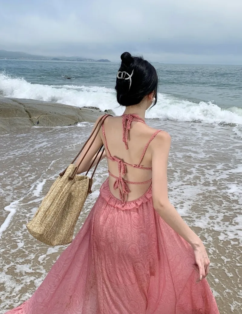 pale pink dress Light Pink Strapless Ruffle Babydoll Dress