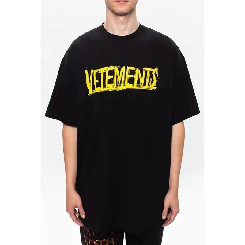 トップス VETEMENTS 2020 SS BLING TEE VETEMENTS 2020 SS BLING TEE VETEMENTS Black Rhinestone T