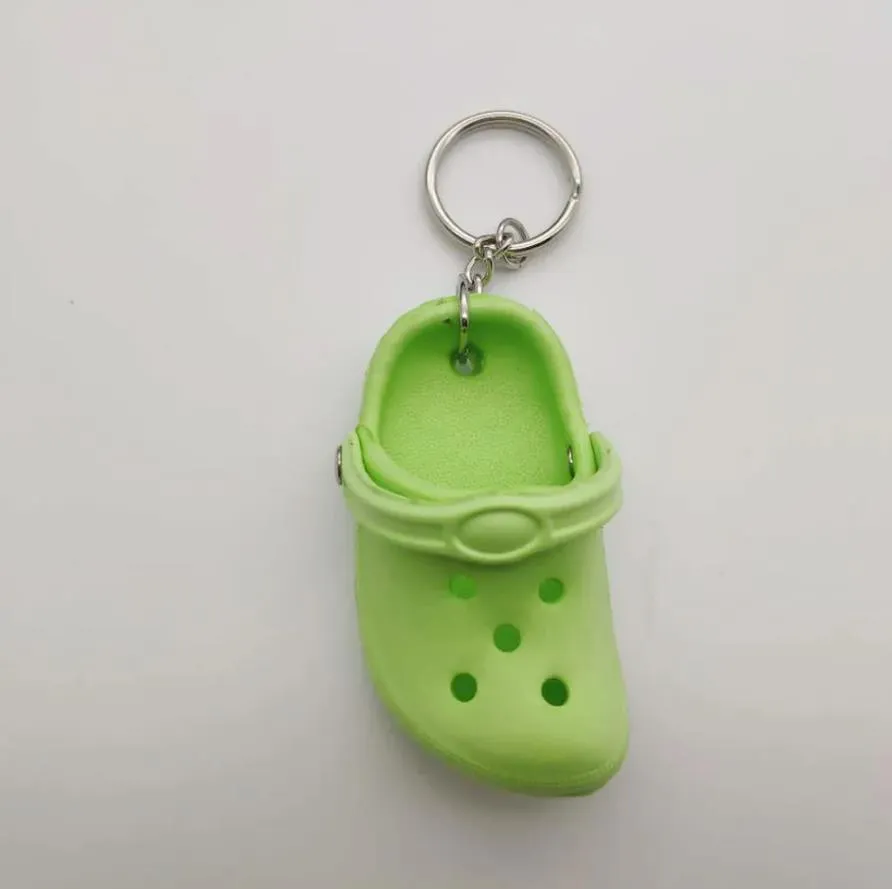 Schlüsselanhänger Schmuck Benutzerdefinierte 1 stück Nette 3D Mini Eva Strand Loch Little Croc Schuh Schlüsselbund Mädchen Geschenk Tasche Zubehör Decorat Bdehome O1