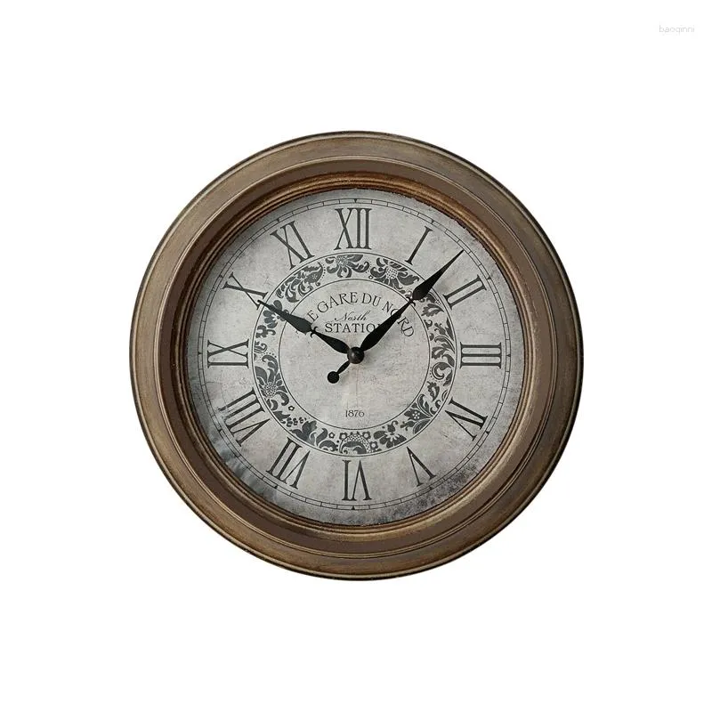 Настенные часы классические северные ретро римские железные часы творческий искусство домашнее личность гостиная