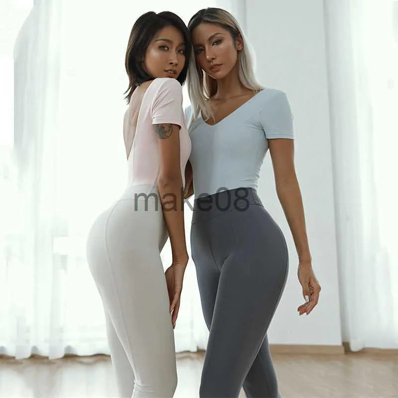 Yoga Jumpsuits Voor Vrouwen Patchwork Korte Mouw Strakke Overalls Met Pads Sportkleding Van 15 07 DHgate