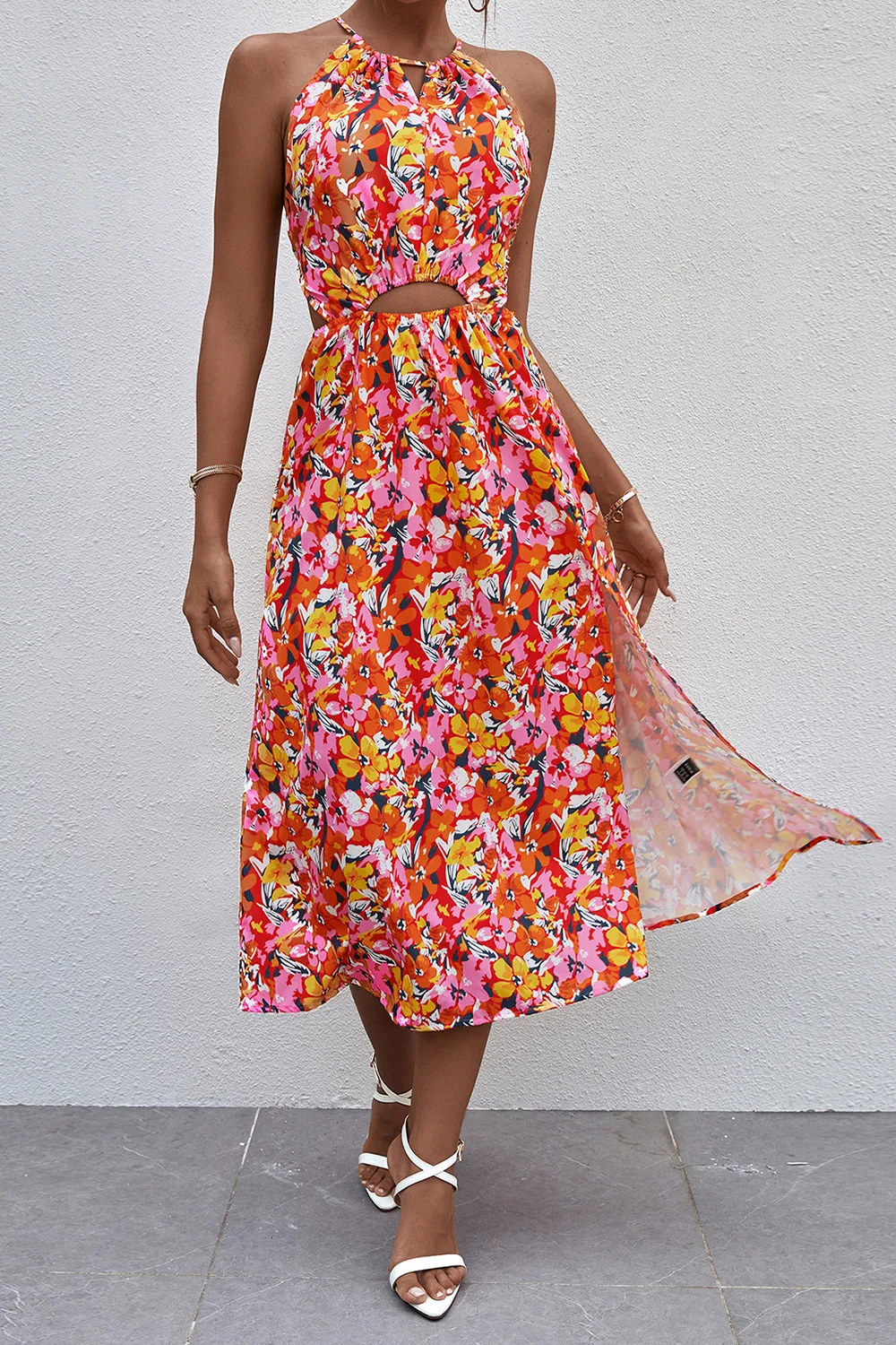 knee length dresses for ladies Stylish Khaki A-Line Midi Dress with Belt for Ladies  Flexi Africa