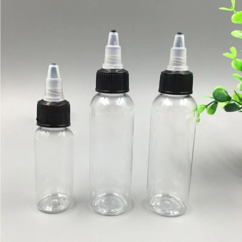 Großhandel Clear 100 ml Plastik -Squeeze -Flasche mit Drehkappen 100 ml Eliquidflaschen 600pcs ELXFC