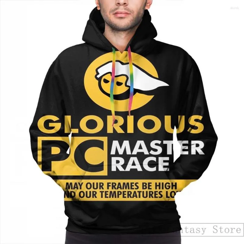 Moletom Masculino Moletom Masculino Para Mulheres Engraçado Glorioso PC Gaming Master Race Print Moletom Com Capuz Casual Streatwear