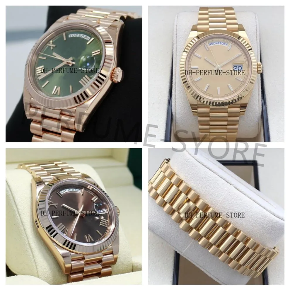 MONTRE JOUR-DATE CHAMPAGNE CADRAN ROMAIN 228238 40mm Or Jaune 18k Mouvement Automatique Homme 325-5 Bracelet Homme BP Watches305c