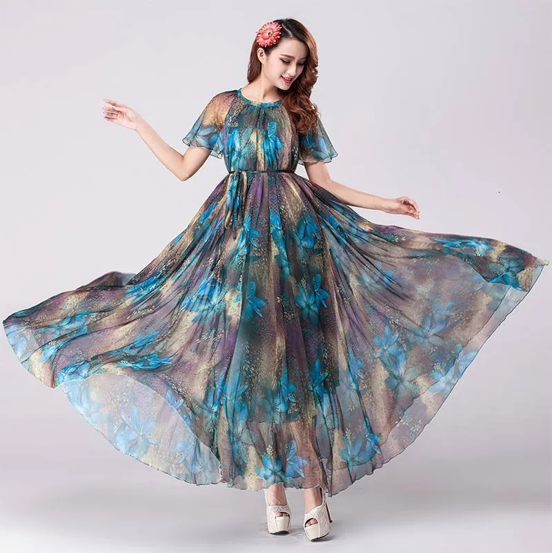 Basic Casual Boho Beach Summer Maxi Dress for Women, Short Sleeve Chiffon  Floral Print, Loose Fit Evening Party Oversized Dress Robe Vestidos from  Dhgate Basic & Casual Dresses - price 75.11