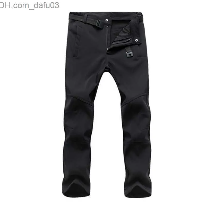 Pantaloni da uomo Autunno Inverno Escursionismo Pantaloni da uomo Softshell Fleece Pantaloni da esterno Pantaloni da ginnastica da neve impermeabili Pantaloni da uomo Taglie forti Alta qualità SH190915 Z230720