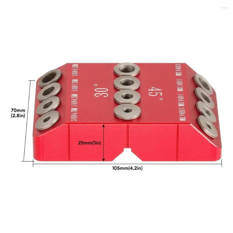 Sacchetti di stoccaggio 30/45/90 ° Guida per fori per trapano ad angolo Maschera per ringhiera per cavi angolati e dritti Modello per foratura vite a testa tonda 1 PZ