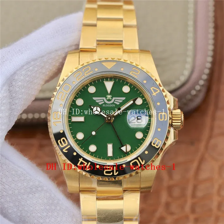 14 Style EW EWF MAKER MENS MENS Titta 40mm GMT 116718 Gröna Dial Watches Ceramic Blue Luminous Jubilee Armband Cal.3186 3285 Movement Automatic Men's Wristwatches Gold Gold