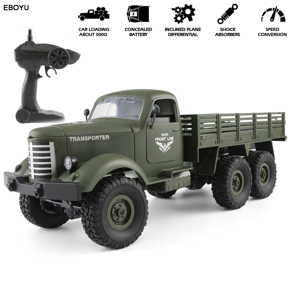 Voiture RC électrique Q60 RC 1 16 camion 2 4G 6WD hors route chenille militaire armée enfants cadeau enfants jouet pour garçons RTR 230719