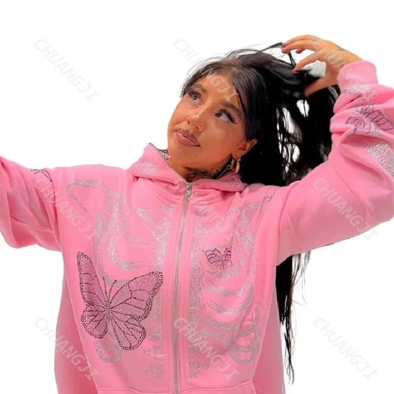 【X-girl】BUTTERFLY ZIP UP HOODIE セール】BUTTERFLY ZIP UP HOODIE（パーカー）｜X-girl