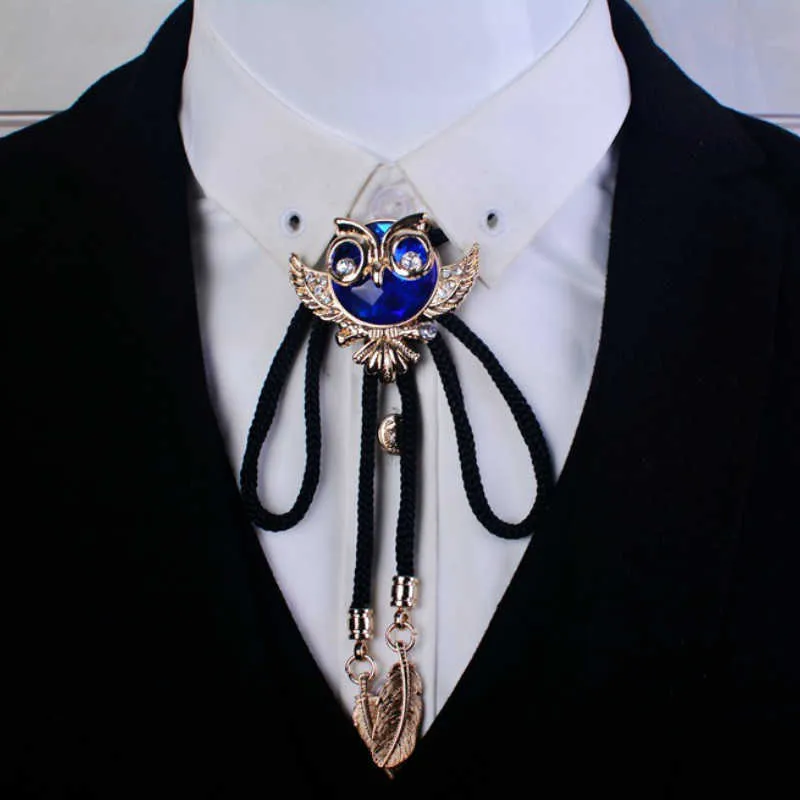 Bolo Ties Koreaanse Overhemd Stropdas Ketting heren Unisex Sieraden Geschenken Trendy Persoonlijkheid Leuke Crystal Bolo Bowtie HKD230719