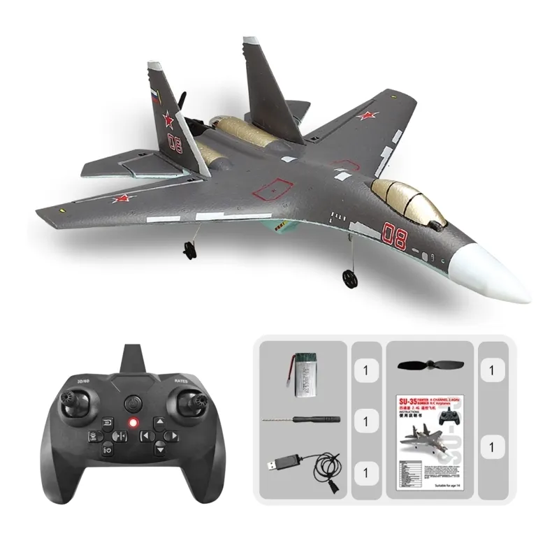 Modèle d'avion Stunt RC Six Axes Télécommande Air Plane Easy Flying Toy 2 4G 4CH Fighter Teens Outdoor Play Birthday Gift 230719