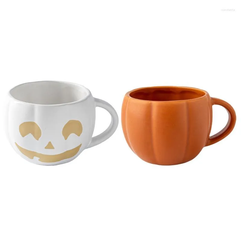 Mugs 2pcs Halloween Water Cup Pumpkin Molding Mug Milk Coffee