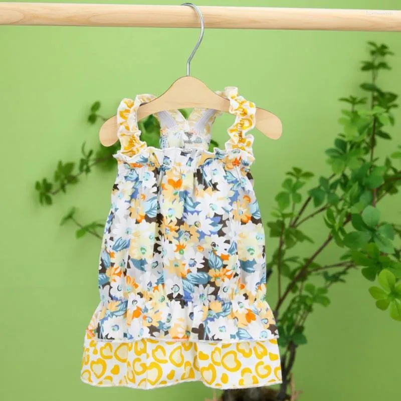 Vestuário para cães Vestido para animais de estimação Linda estampa floral Camisola para cachorro Cor brilhante