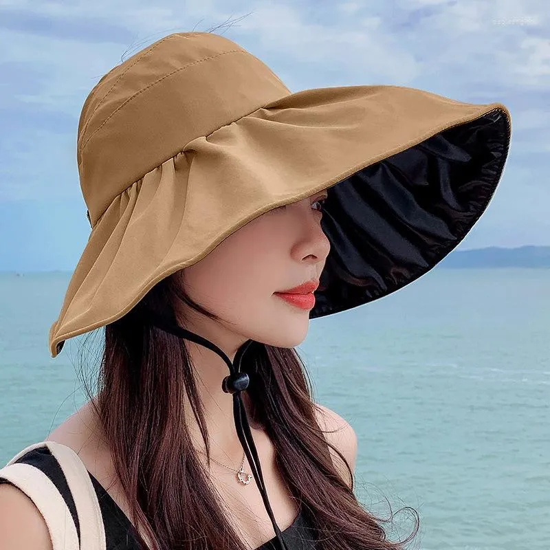UV Protection Beret Foldable Sun Hat, Japanese Style Vinyl Air Top, Wide  Brim Fisherman Cap for Women, Summer Spring Fashion