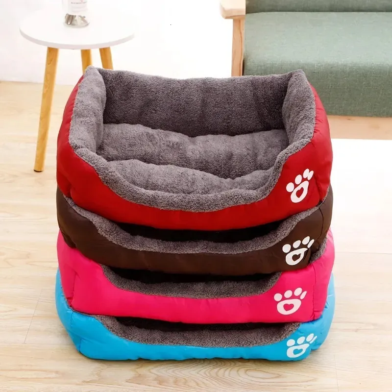 kennels pens Pet Large Dog Bed Warm House Candy-colored Square Nest Pet Kennel For Small Medium Large Dogs Cat Puppy Plus Size Dog Baskets 230719