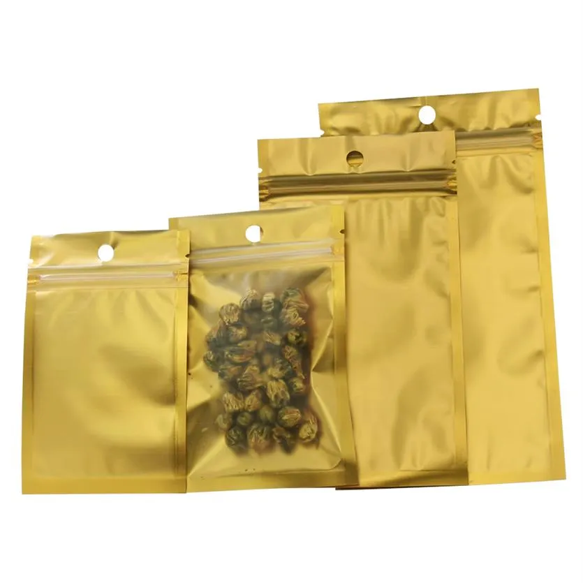 Золотые матовые прозрачные передние пластиковые пакеты сухофектные пакеты с пищевым чаем Электронные аксессуары хранение алюминиевая фольга пластиковые упаковки с 332E