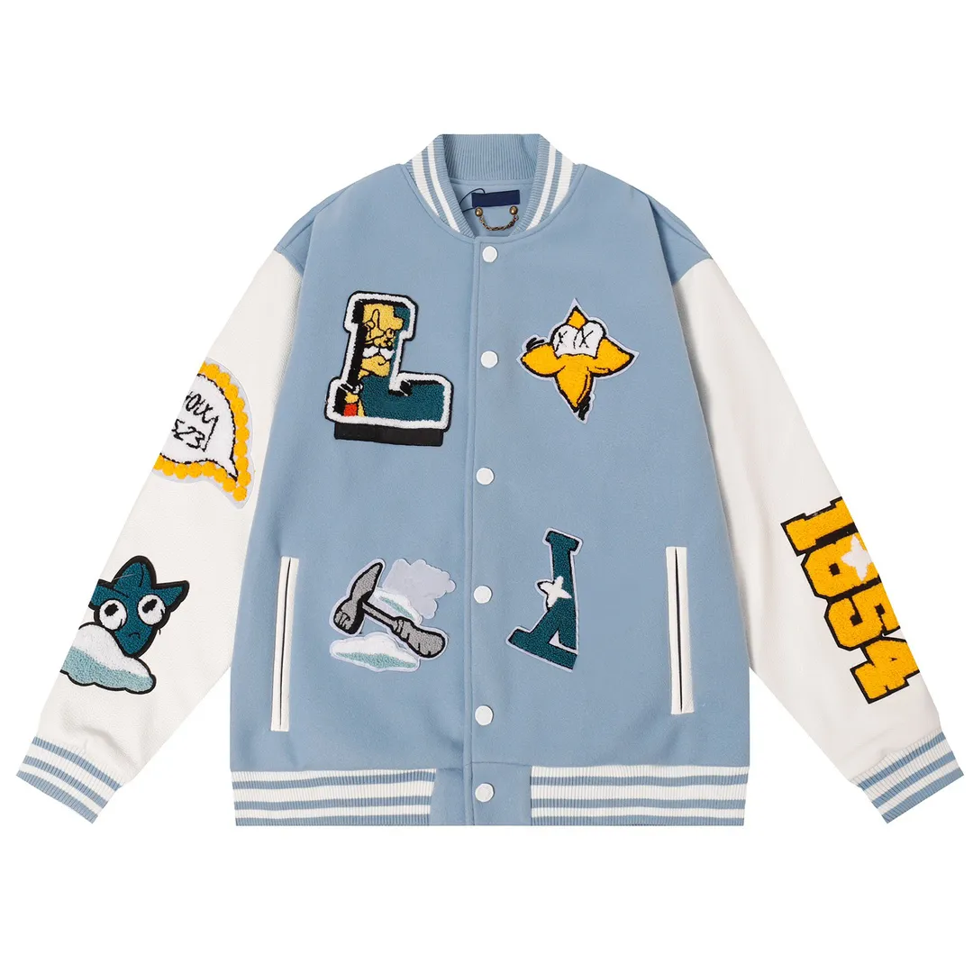 Mens Jackets Varsity Animal Letter Towel Embroidery Floral Baseball Jacket Couples Women Coat Outwear