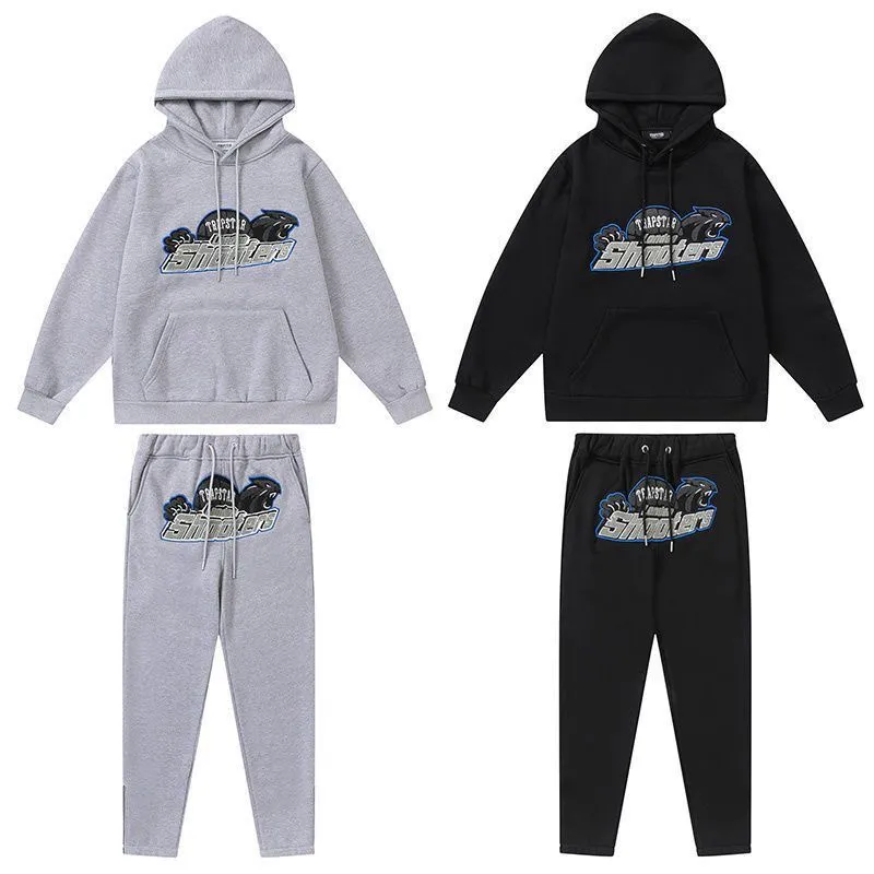 Trapstar Full Tracksuit Hoodie Rainbow Handduk broderi avkodning av huva sportkläder män och kvinnor sportkläder kostym dragkärl S263o