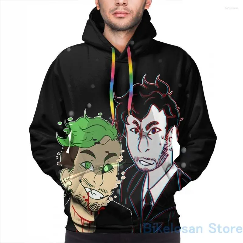 Men's Hoodies Mens Sweatshirt For Women Funny Antisepticeye Vs Darkiplier Print Casual Hoodie Streatwear