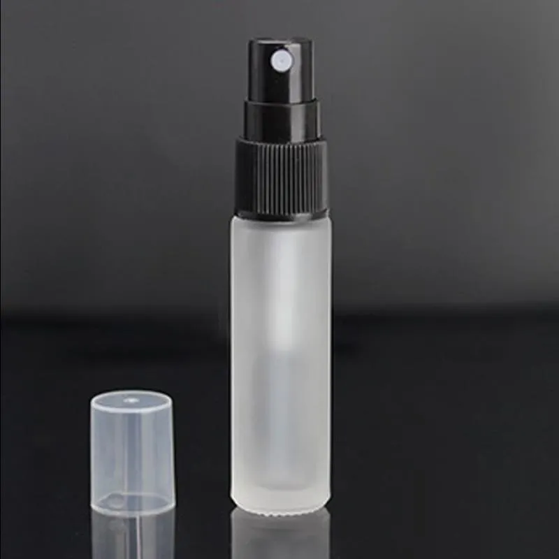 600 st/parti 10 ml glas parfymflaskor 1/3oz glas sprayflaskor med guld svart silver kepsar för eterisk olja gratis frakt Qsgns