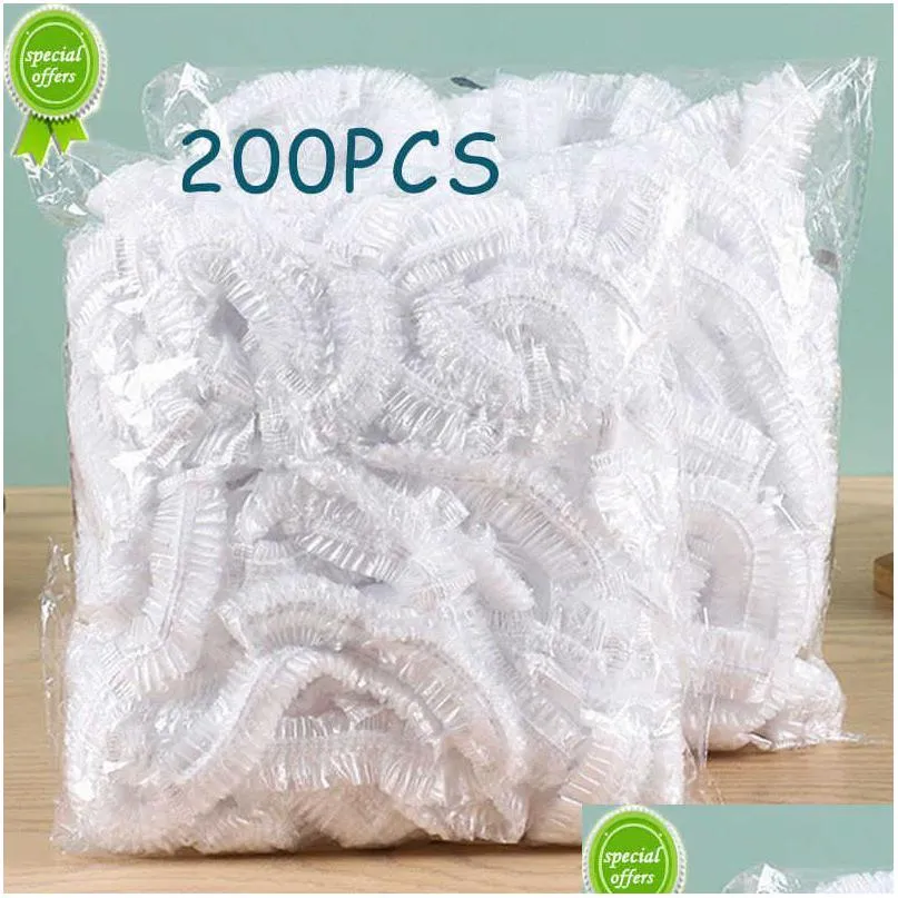 Organisation De Stockage Des Aliments Définit Nouveau 200 Pcs Jetable Er Emballage En Plastique Couvercles Élastiques Pour Bols De Fruits Tasses Casquettes Cuisine Frais Kee Enregistrer Dhn0J