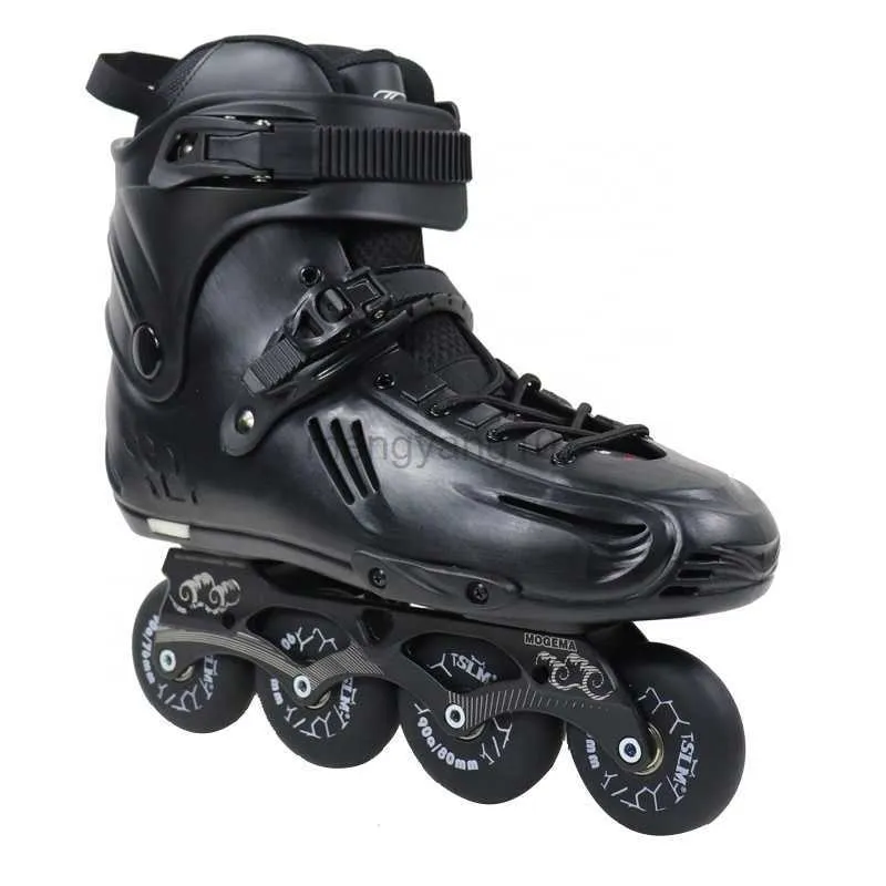 Patins à roulettes en ligne Adulte Slalom Freestyle Fitness 295mm Patins à roues alignées de grande taille Chaussure HKD230720