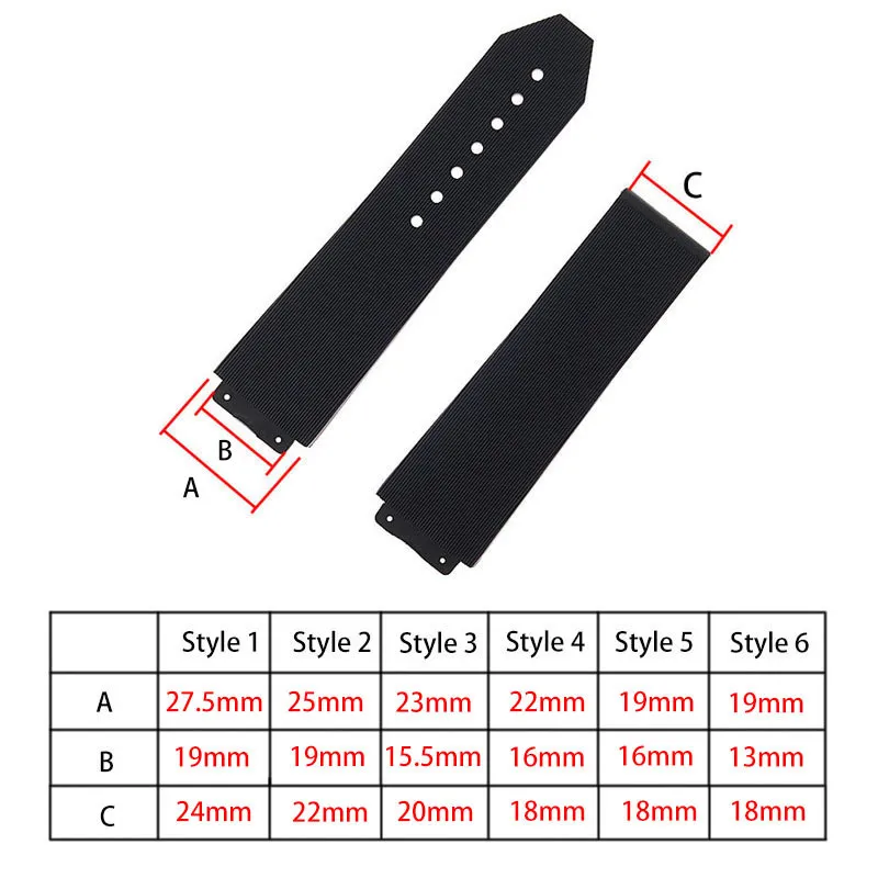 Titta Pa Band Sex Storlekar For Hublot Classic Fusion Universe Big Bang Series Men Women Silicone Strap Vertical Stripe Road Armband 25mm 230719 Fran kr108.44 DHgate