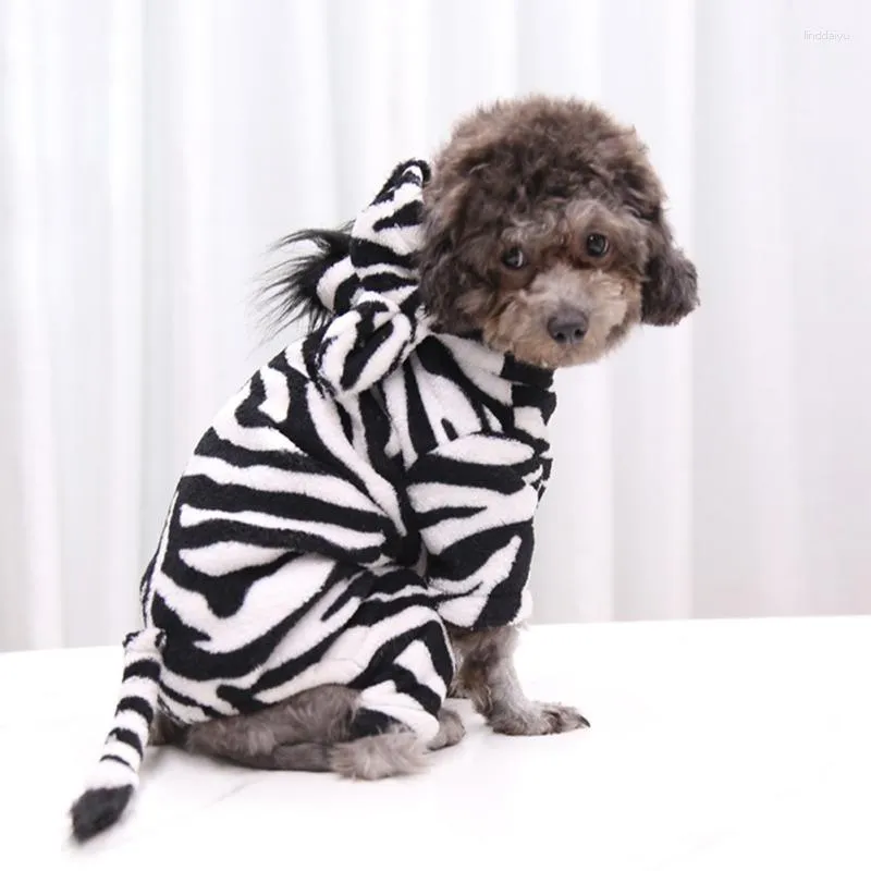 Vestuário para cachorro Macacão de inverno para animais de estimação Halloween Moletons confortáveis Fantasia de cosplay Jaqueta Vestir Roupas de flanela