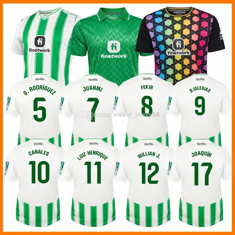 23 24 Real Betis Camiseta Primera Equipacion УСТОЙЧИВОСТЬ футбольные майки JOAQUIN Iglesias Portero Multi de futbol CANALES футбольные майки 2023 2024 МУЖСКАЯ форма