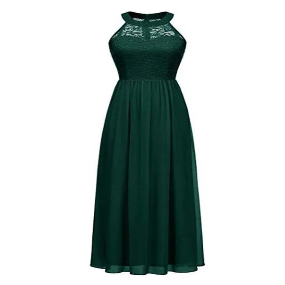 Ciemnozielona sukienka druhna długość podłogowa szyfonowa suknia kantarowa niestandardowe sukienki druhny koronkowe i szyfonowe wieczór ślubny188t