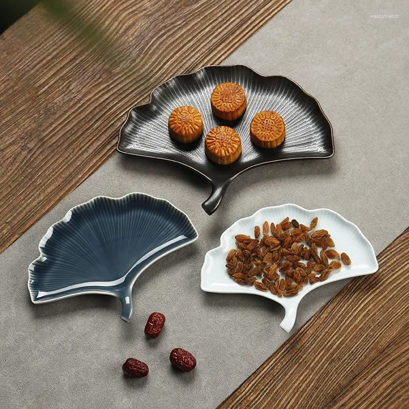 Piatti Cinesi In Ceramica Vassoio Di Frutta Cestino Rinfresco Set Da Tè Cerimonia Giapponese Dado Snack Piatto Per Buddha Zen