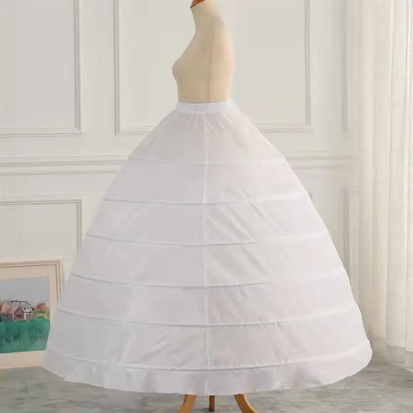 Blanc Plus La Taille Robe De Bal Jupon De Mariée 6 Cerceaux Jupon Tarlatan Crinoline Jupon Jupons Faire Robe Puffy Coing Debuta304Y